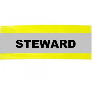 HVE1006 XL Yellow Armband Printed STEWARD