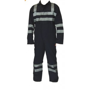 HVE07 Superior Navy Heavy Weight Coverall with Reflective Tape