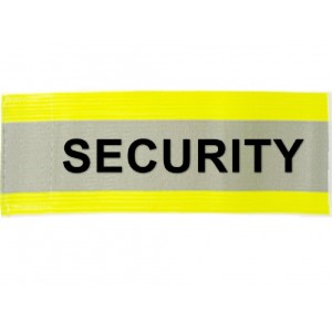 HVE1004 XL Yellow Armband Printed SECURITY
